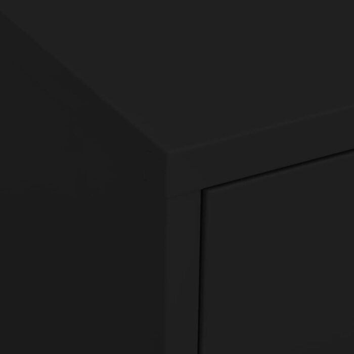 Armoire de rangement Noir 80x35x101,5 cm Acier – Image 2