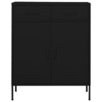 Armoire de rangement Noir 80x35x101,5 cm Acier – Image 4