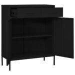 Armoire de rangement Noir 80x35x101,5 cm Acier – Image 7