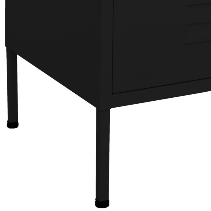 Armoire de rangement Noir 80x35x101,5 cm Acier – Image 8
