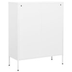 Armoire de rangement Blanc 80x35x101,5 cm Acier – Image 6
