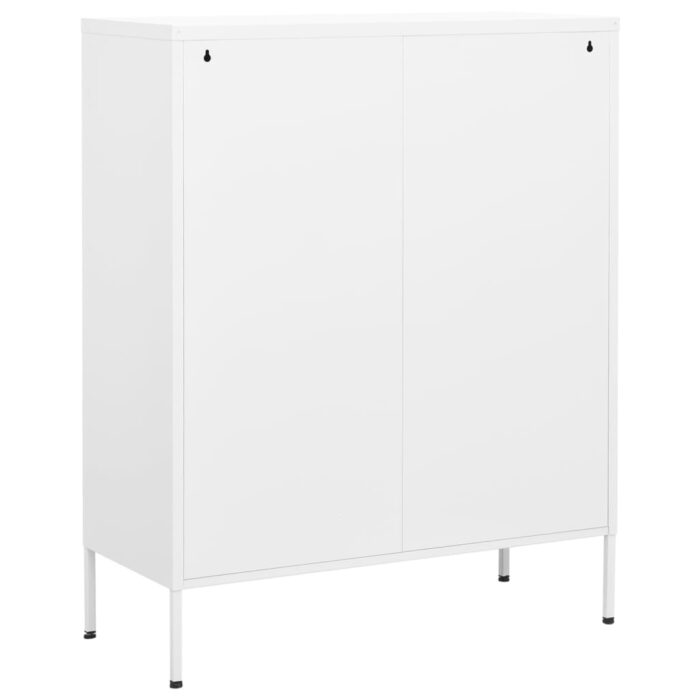 Armoire de rangement Blanc 80x35x101,5 cm Acier – Image 6