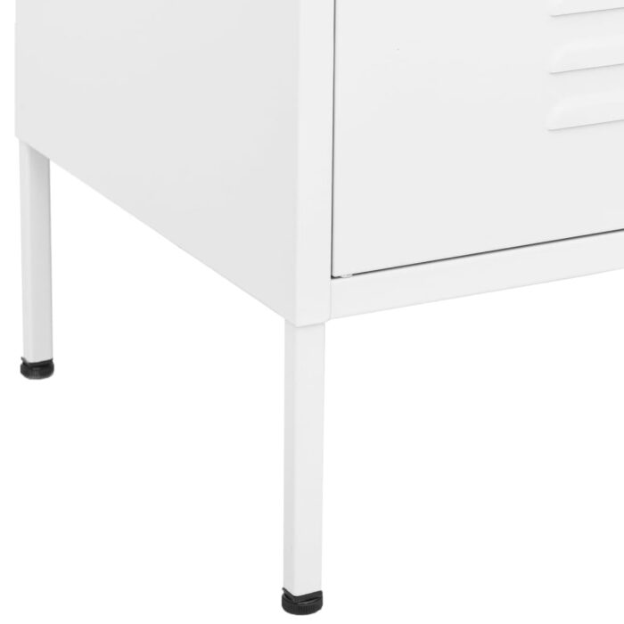 Armoire de rangement Blanc 80x35x101,5 cm Acier – Image 8