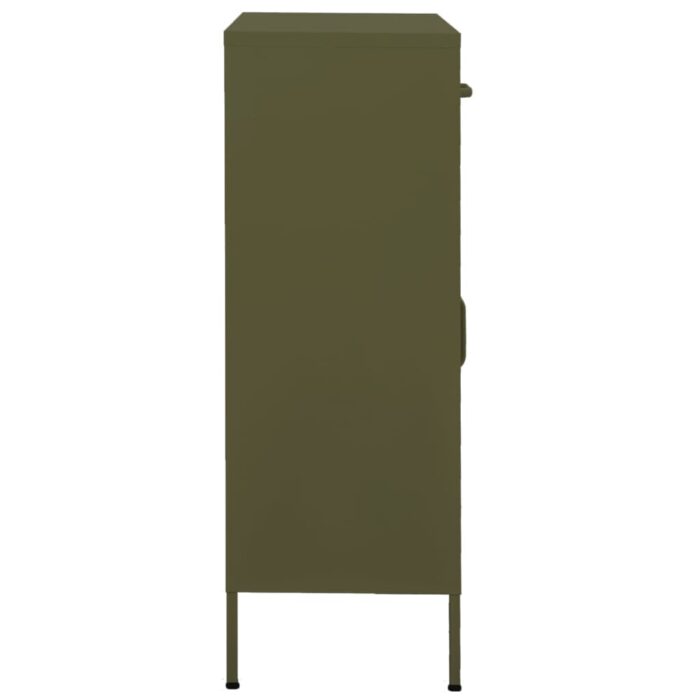Armoire de rangement Vert olive 80x35x101,5 cm Acier – Image 5