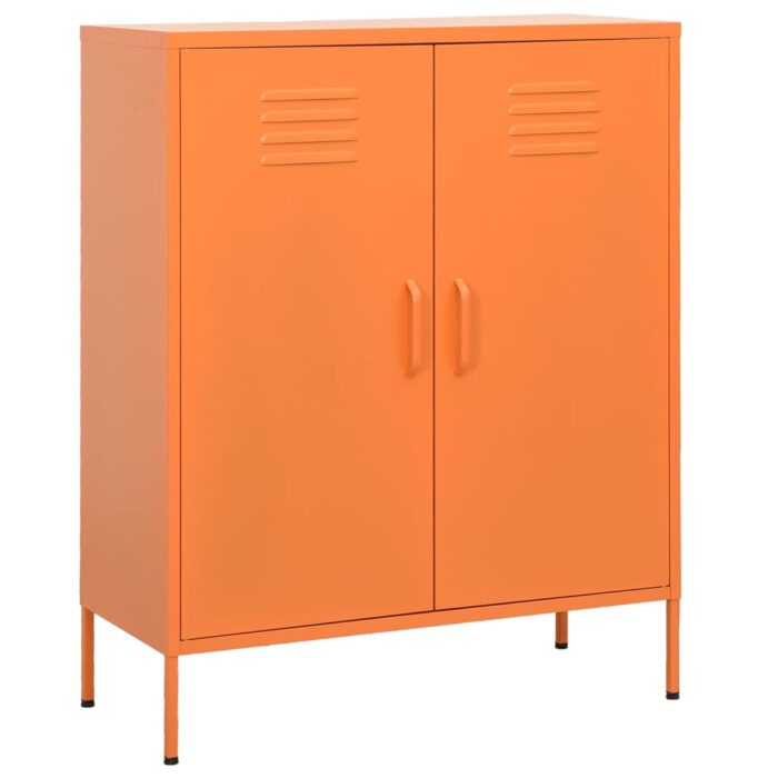 Armoire de rangement Orange 80x35x101,5 cm Acier – Image 1