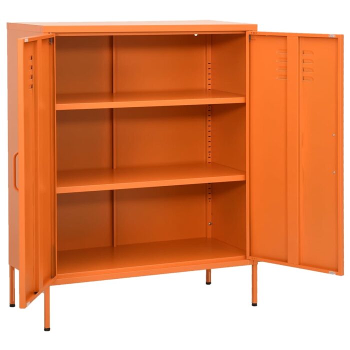 Armoire de rangement Orange 80x35x101,5 cm Acier – Image 3