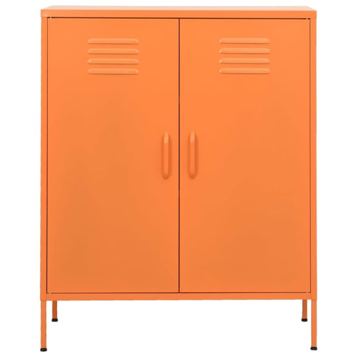 Armoire de rangement Orange 80x35x101,5 cm Acier – Image 4