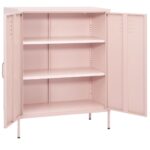 Armoire de rangement Rose 80x35x101,5 cm Acier – Image 3