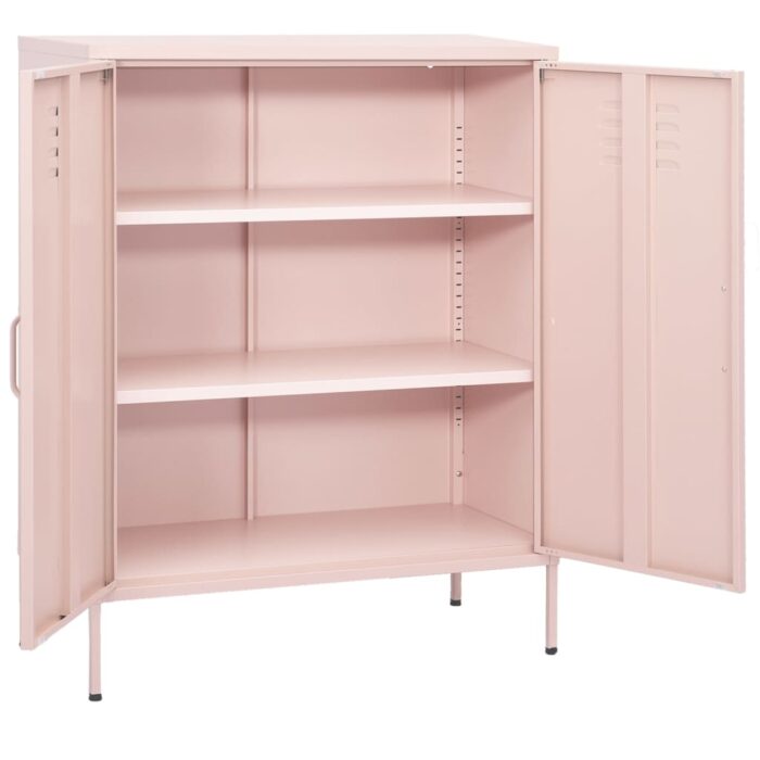 Armoire de rangement Rose 80x35x101,5 cm Acier – Image 3