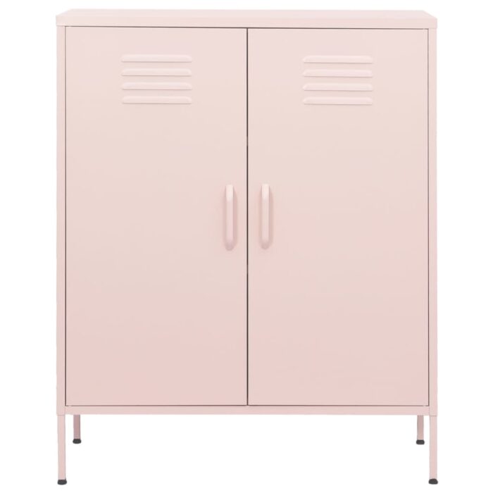 Armoire de rangement Rose 80x35x101,5 cm Acier – Image 4