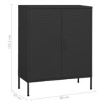 Armoire de rangement Anthracite 80x35x101,5 cm Acier – Image 8