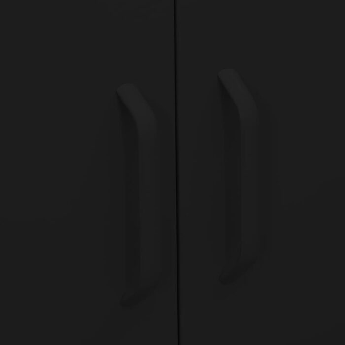 Armoire de rangement Noir 80x35x101,5 cm Acier – Image 2