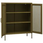Armoire de rangement Vert olive 80x35x101,5 cm Acier – Image 3