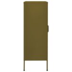 Armoire de rangement Vert olive 80x35x101,5 cm Acier – Image 4