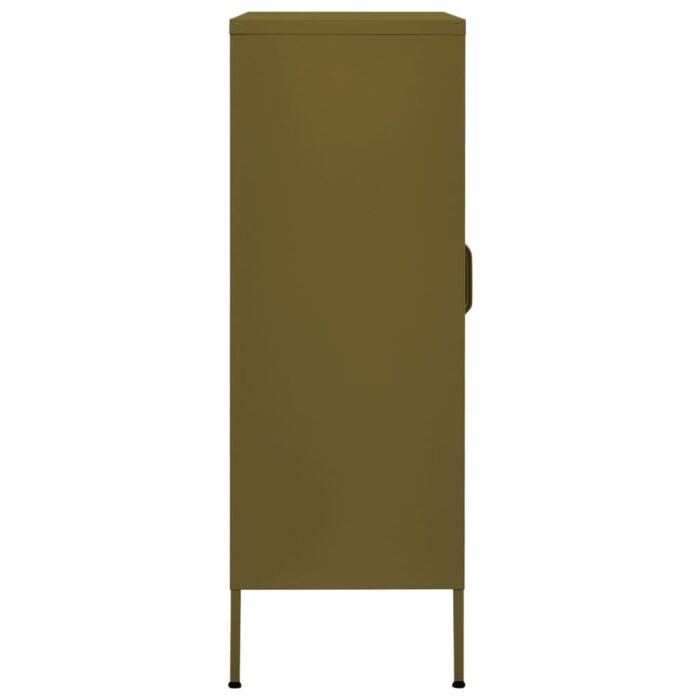 Armoire de rangement Vert olive 80x35x101,5 cm Acier – Image 4