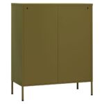 Armoire de rangement Vert olive 80x35x101,5 cm Acier – Image 5