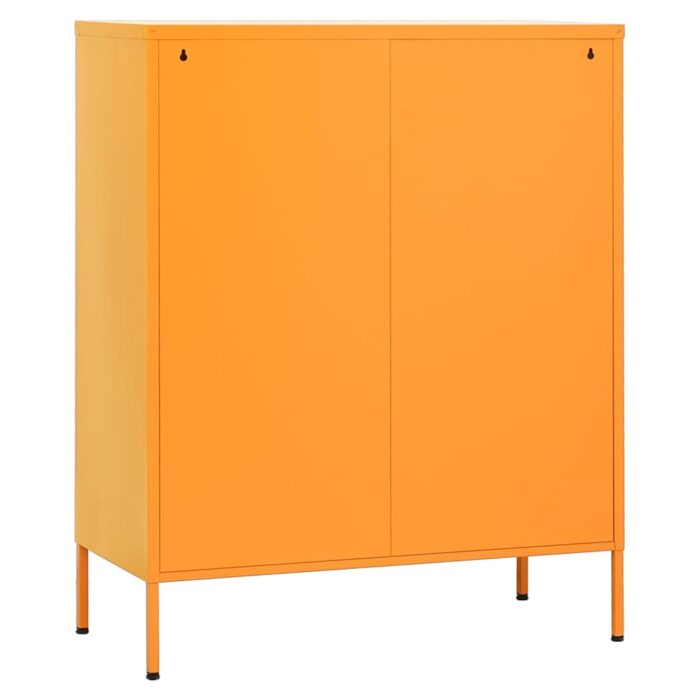 Armoire de rangement Jaune moutarde 80x35x101,5 cm Acier – Image 5