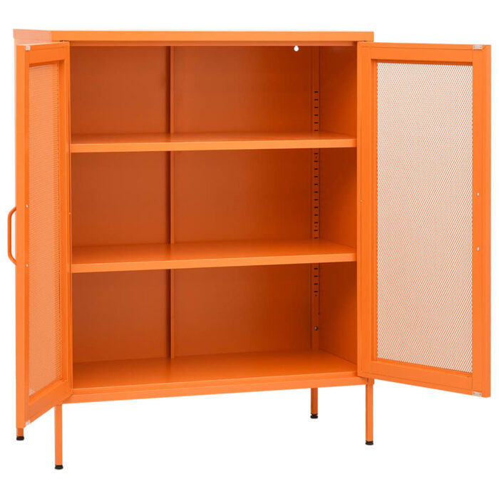 Armoire de rangement Orange 80x35x101,5 cm Acier – Image 2