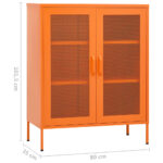 Armoire de rangement Orange 80x35x101,5 cm Acier – Image 7