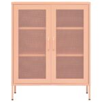 Armoire de rangement Rose 80x35x101,5 cm Acier – Image 2