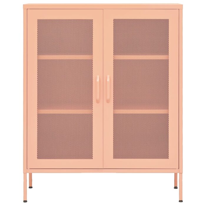 Armoire de rangement Rose 80x35x101,5 cm Acier – Image 2