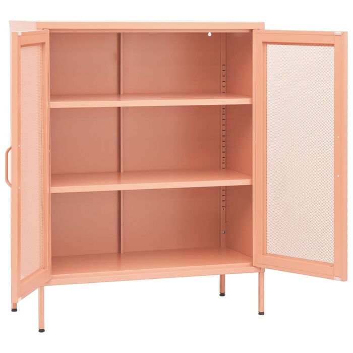 Armoire de rangement Rose 80x35x101,5 cm Acier – Image 3