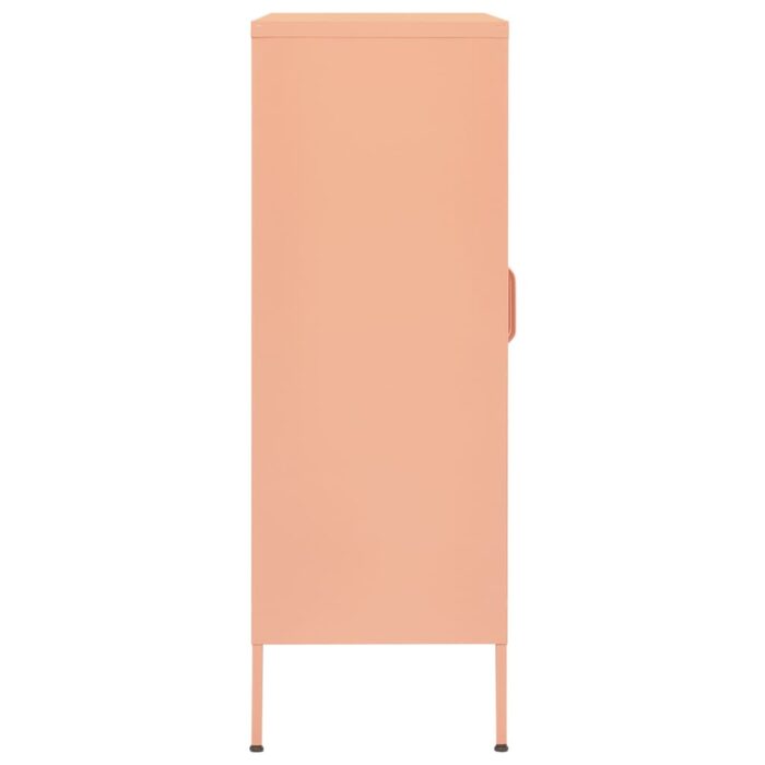 Armoire de rangement Rose 80x35x101,5 cm Acier – Image 4