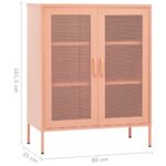 Armoire de rangement Rose 80x35x101,5 cm Acier – Image 7