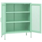 Armoire de rangement Vert menthe 80x35x101,5 cm Acier – Image 3