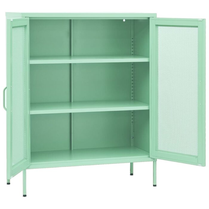 Armoire de rangement Vert menthe 80x35x101,5 cm Acier – Image 3