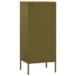 Armoire de rangement Vert olive 42,5x35x101,5 cm Acier – Image 4