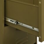 Armoire de rangement Vert olive 42,5x35x101,5 cm Acier – Image 7