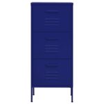 Armoire de rangement Bleu marine 42,5x35x101,5 cm Acier – Image 2