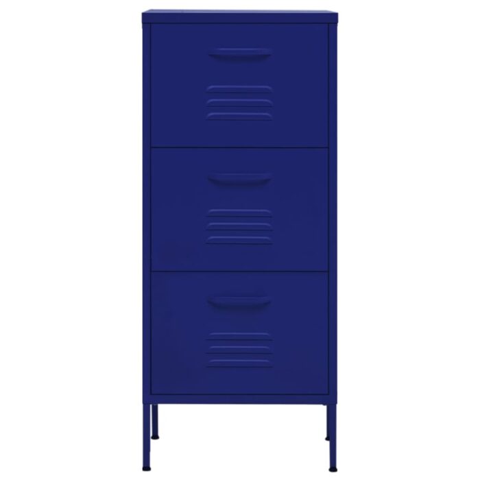 Armoire de rangement Bleu marine 42,5x35x101,5 cm Acier – Image 2