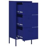 Armoire de rangement Bleu marine 42,5x35x101,5 cm Acier – Image 5