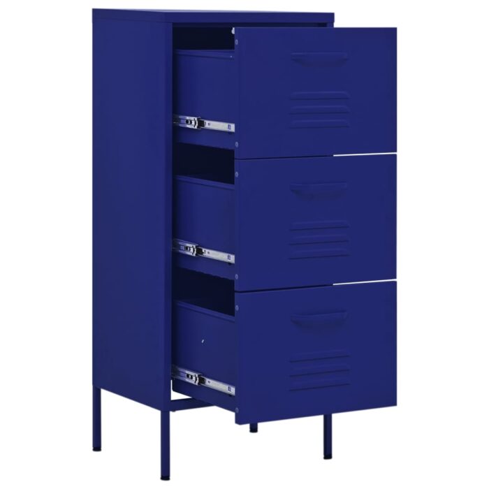 Armoire de rangement Bleu marine 42,5x35x101,5 cm Acier – Image 5
