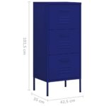 Armoire de rangement Bleu marine 42,5x35x101,5 cm Acier – Image 8