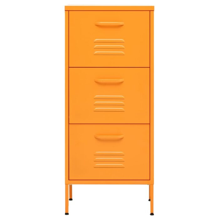 Armoire de rangement Jaune moutarde 42,5x35x101,5 cm Acier – Image 2