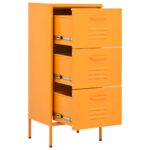 Armoire de rangement Jaune moutarde 42,5x35x101,5 cm Acier – Image 5