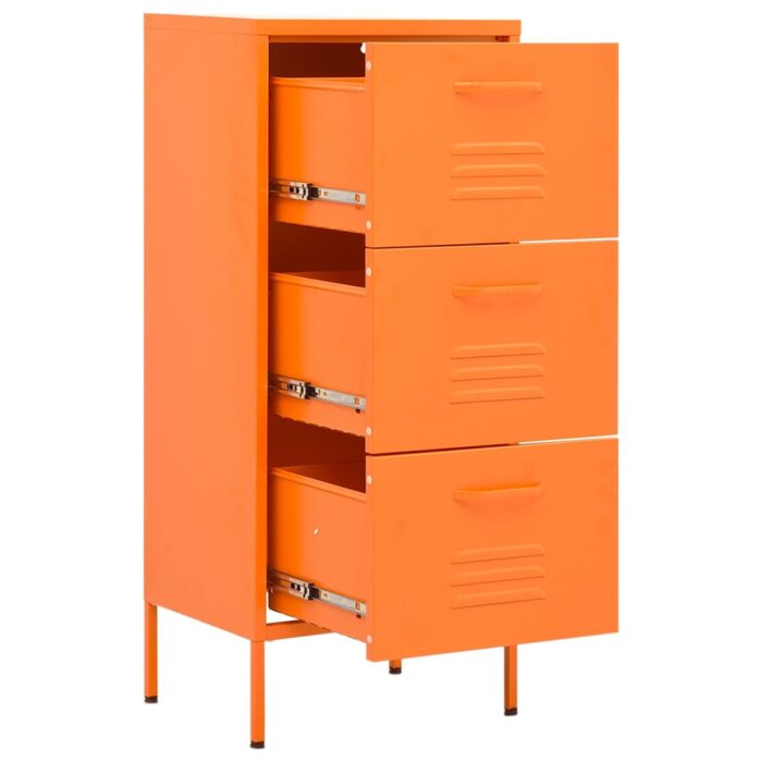 Armoire de rangement Orange 42,5x35x101,5 cm Acier – Image 5