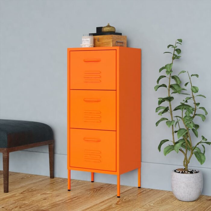 VXL8720286564950_m_en_hd_1.jpg Armoire de rangement Orange 42,5x35x101,5 cm Acier – Image 1