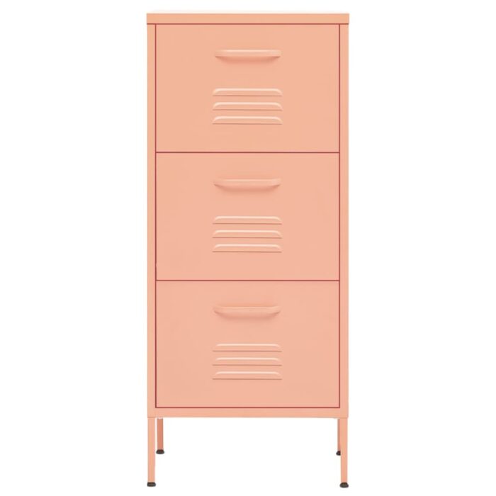 Armoire de rangement Rose 42,5x35x101,5 cm Acier – Image 2
