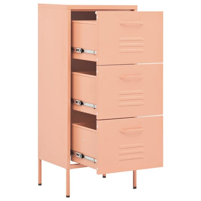 Armoire de rangement Rose 42,5x35x101,5 cm Acier – Image 5