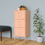 Armoire de rangement Rose 42,5x35x101,5 cm Acier