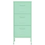 Armoire de rangement Vert menthe 42,5x35x101,5 cm Acier – Image 2