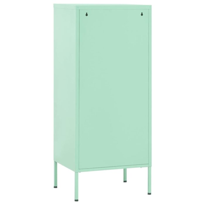 Armoire de rangement Vert menthe 42,5x35x101,5 cm Acier – Image 4