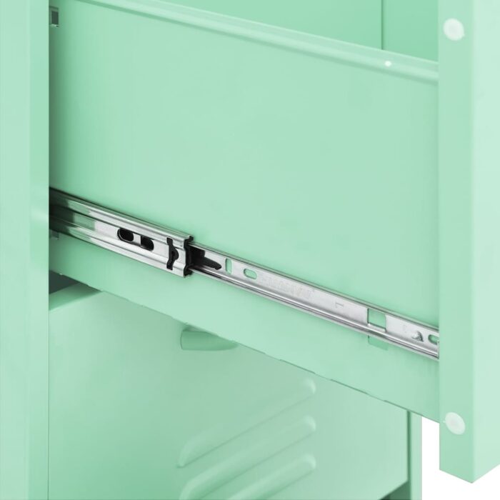 Armoire de rangement Vert menthe 42,5x35x101,5 cm Acier – Image 7