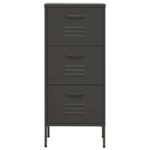 Armoire de rangement Anthracite 42,5x35x101,5 cm Acier – Image 2