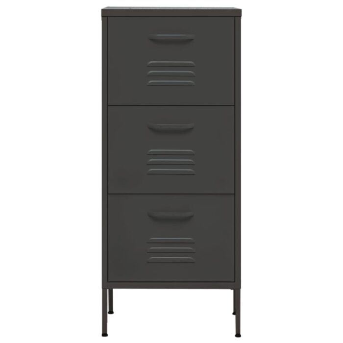 Armoire de rangement Anthracite 42,5x35x101,5 cm Acier – Image 2
