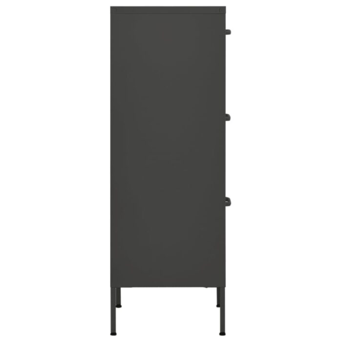 Armoire de rangement Anthracite 42,5x35x101,5 cm Acier – Image 3